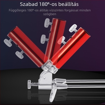 Talajon álló horgászbot-tartó alumíniumötvözet alapzattal, nem összecsukható, nem forgó