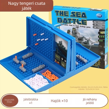 Tengerhajózás társasjáték két játékos számára — oktatási tengeri stratégia, logikai puzzle, interaktív játék, műanyag anyag, 7–14 éveseknek