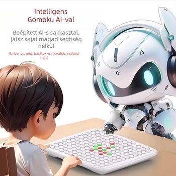 Gomoku AI gyermekeknek szánt sakk-tábla — oktatási játék AI-val, műanyagból, Fire Duck márka, 7–14 éveseknek, társasjáték