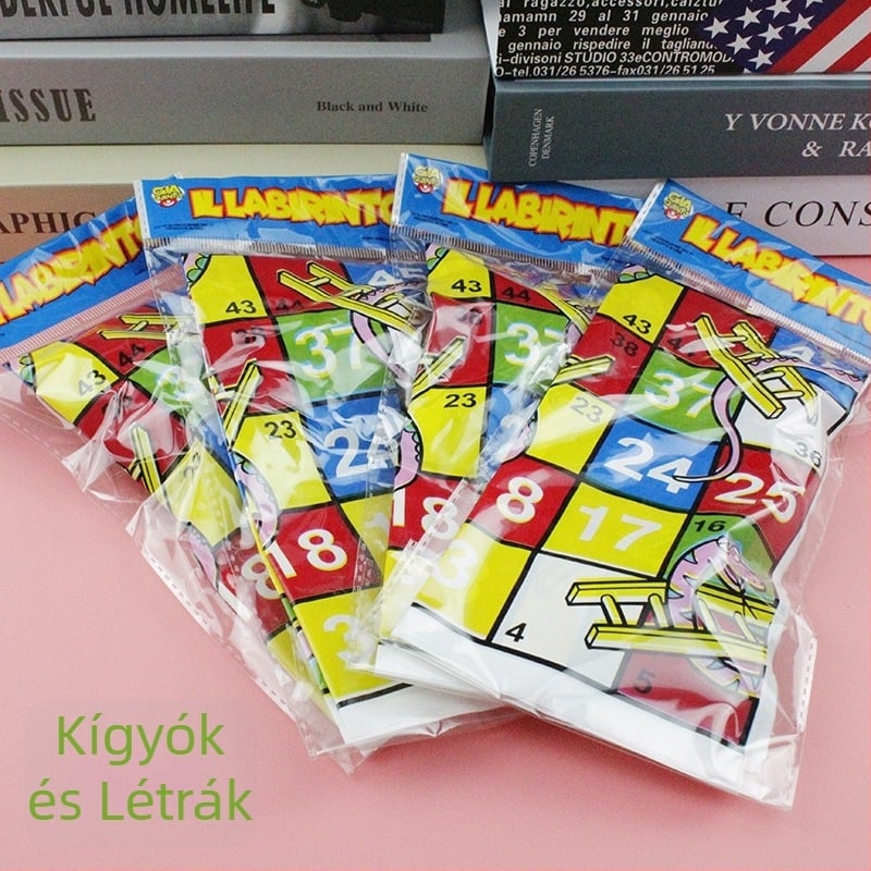 Snake and Ladders 3D hajtogatható játéktábla gyerekeknek – szülő-gyermek interakció, anyag: Blow molding Paper