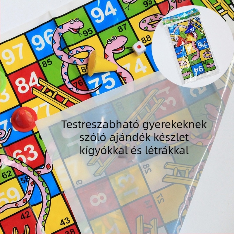 Snake and Ladders 3D hajtogatható játéktábla gyerekeknek – szülő-gyermek interakció, anyag: Blow molding Paper