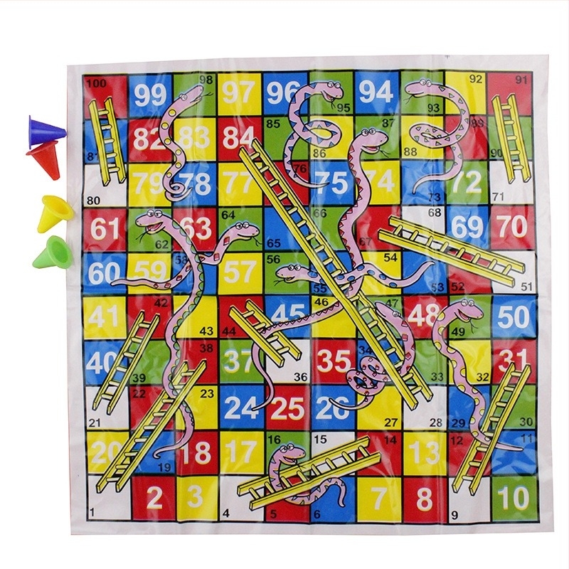 Snake and Ladders 3D hajtogatható játéktábla gyerekeknek – szülő-gyermek interakció, anyag: Blow molding Paper