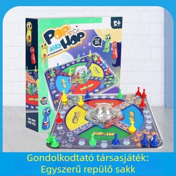 Asztali játék: Négy a sorban – Flying Chess, oktató és interaktív, műanyag, 7–14 éveseknek.