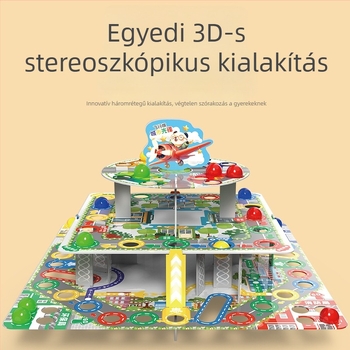 3D repülő sakkasztali játék - Háromrétegű tábla, Szülő-gyermek interakció, Műanyag anyag, 0–3 évnek