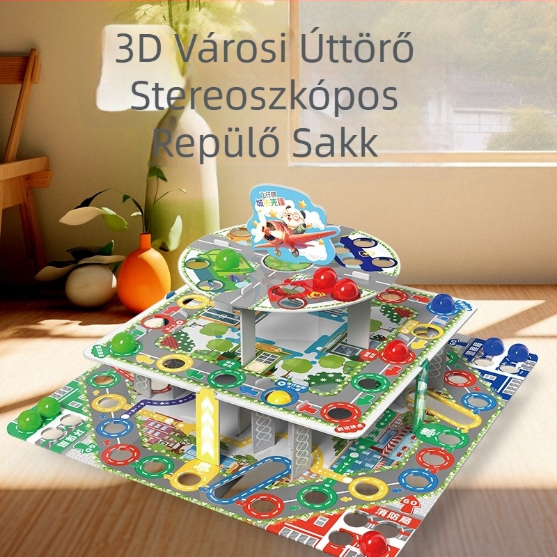 3D repülő sakkasztali játék - Háromrétegű tábla, Szülő-gyermek interakció, Műanyag anyag, 0–3 évnek