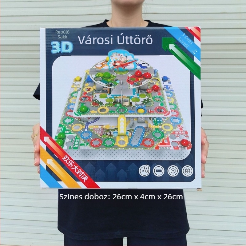 3D repülő sakkasztali játék - Háromrétegű tábla, Szülő-gyermek interakció, Műanyag anyag, 0–3 évnek