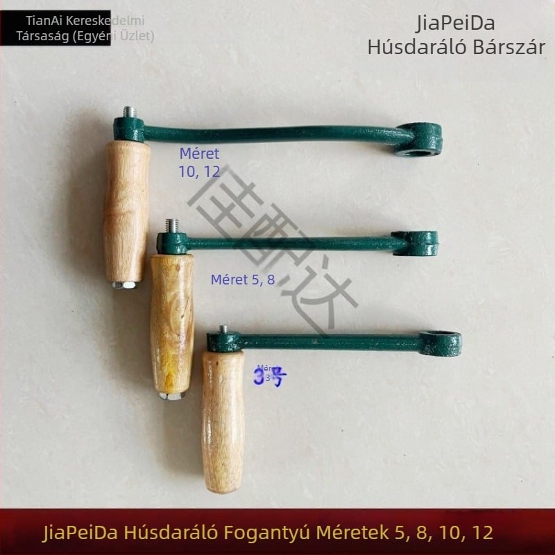Kézi húsdaráló tekerőfogantyú No.3/5/8/10/12 – hústörő kiegészítő, rozsdamentes acél