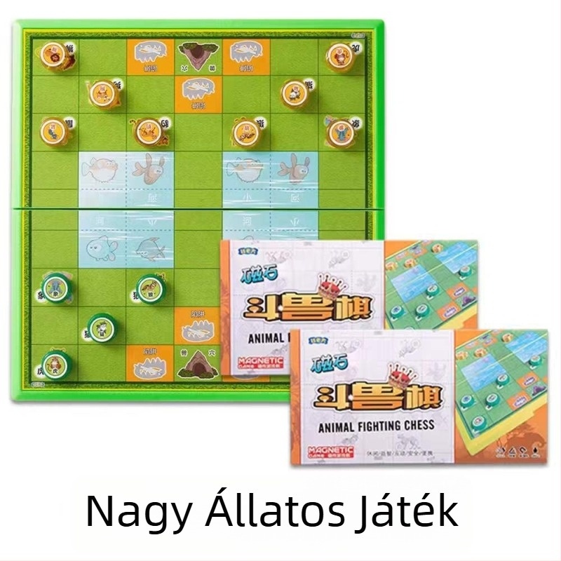 Mágneses hajtogatható Gomoku és Flying Chess készlet - műanyag, hordozható oktatási játék gyerekeknek és szülőknek