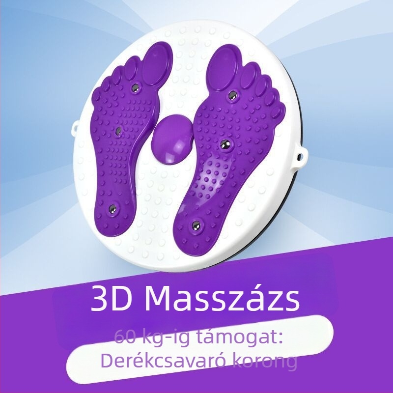 Derékforgó korong – otthoni fitnesz eszköz, ABS műanyag, 27,5×27,5×3,5 cm, 500 g