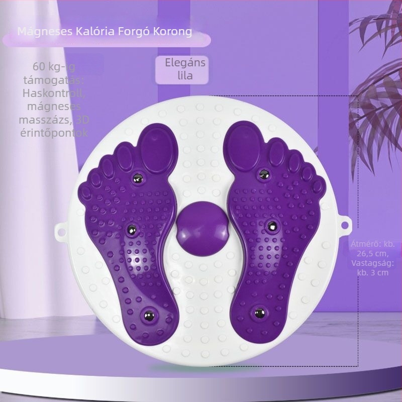 Derékforgó korong – otthoni fitnesz eszköz, ABS műanyag, 27,5×27,5×3,5 cm, 500 g