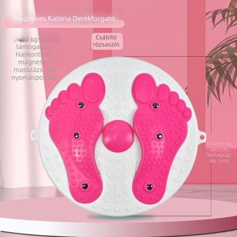 Derékforgó korong – otthoni fitnesz eszköz, ABS műanyag, 27,5×27,5×3,5 cm, 500 g
