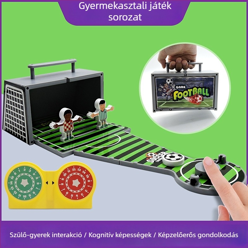 Asztali futball készlet többfős bulikhoz — interaktív, videó útmutatóval, 4–6 éveseknek