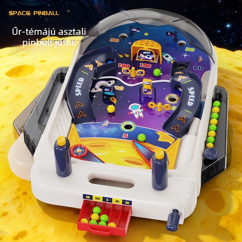 Asztali játék golyókilövővel – puzzle és harc, műanyag, KK márka, 4–6 éveseknek
