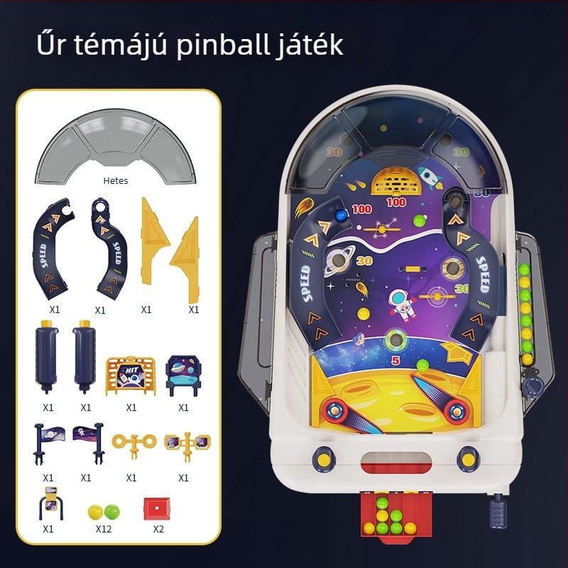 Asztali játék golyókilövővel – puzzle és harc, műanyag, KK márka, 4–6 éveseknek