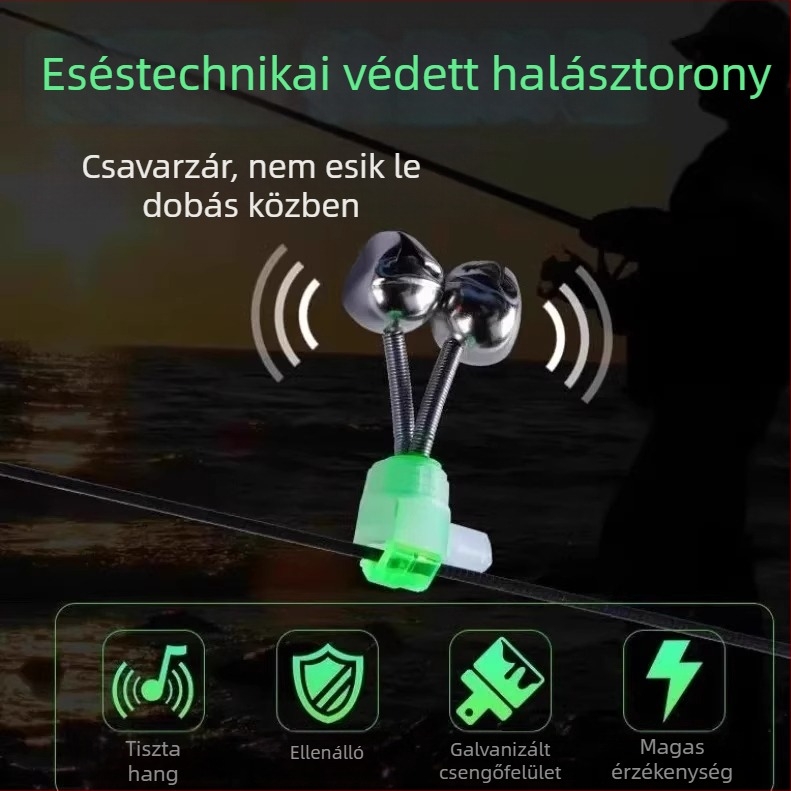 Tengerhorgász bot harang fénnyel és szenzorral, éjjeli fény, esés elleni riasztás — Márka: Friendly; Termékkód: HQ; Anyag: Egyéb; Licencelt magánmárkák: Nem