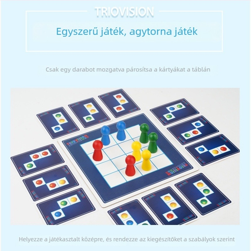 HXBE Fából készült társasjáték gyerekeknek 4–6 éveseknek — oktató multiplayer sakkjáték