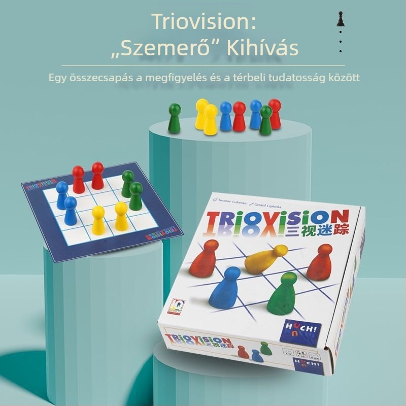HXBE Fából készült társasjáték gyerekeknek 4–6 éveseknek — oktató multiplayer sakkjáték
