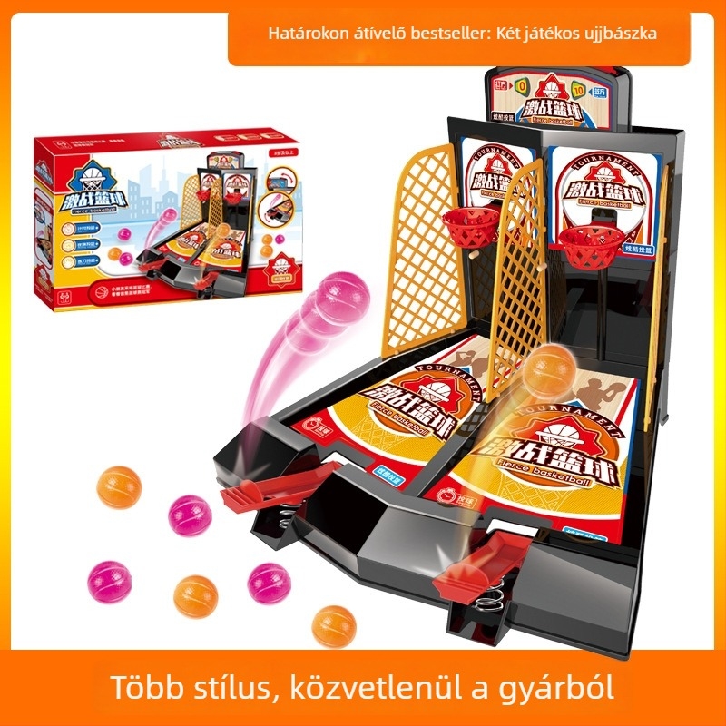 Kétfős asztali ujj-basket játék gyerekeknek, családi interakció, műanyag, 4–6 éveseknek, 3C tanúsítvány (2021152202038834)