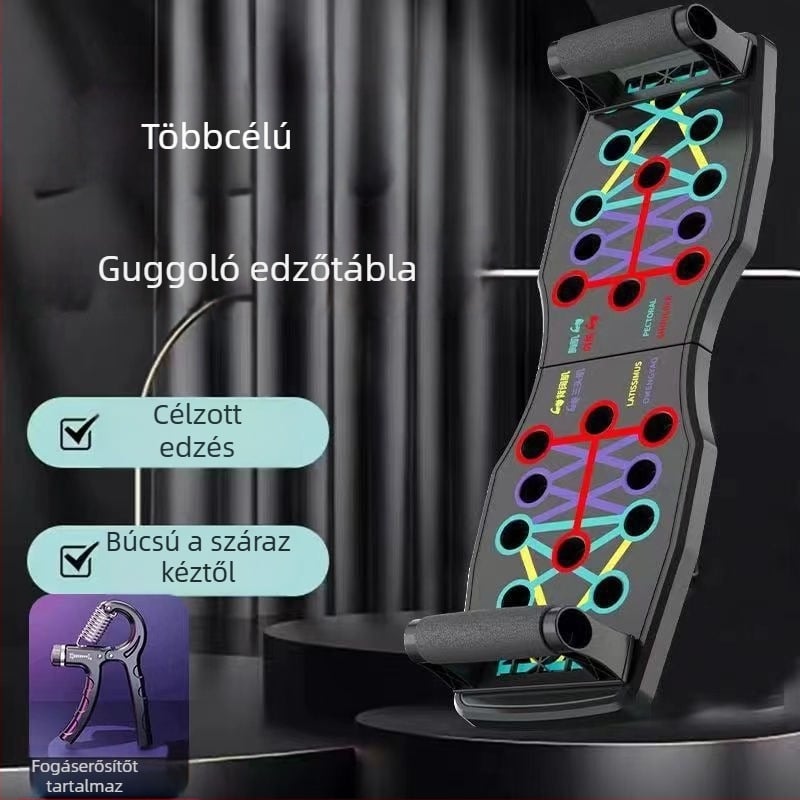 XL1 összecsukható push-up tábla — 0,8 kg, multifunkcionális edzőeszköz otthoni és kültéri használatra