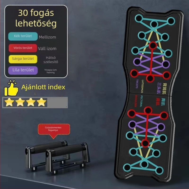 XL1 összecsukható push-up tábla — 0,8 kg, multifunkcionális edzőeszköz otthoni és kültéri használatra
