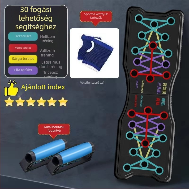 XL1 összecsukható push-up tábla — 0,8 kg, multifunkcionális edzőeszköz otthoni és kültéri használatra