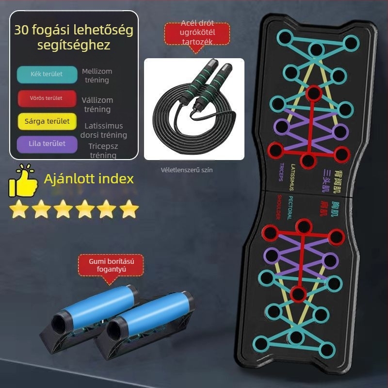 XL1 összecsukható push-up tábla — 0,8 kg, multifunkcionális edzőeszköz otthoni és kültéri használatra