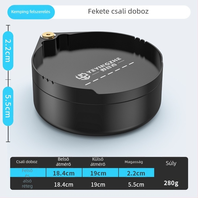 Camper mágneses csalilemez – műanyagból készült horgászati kiegészítő, erős magnet, univerzális csali doboz