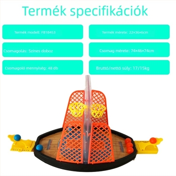 Asztali ujjprojekciós kosárlabda játék két játékos számára — ABS anyag, katapultás dobás, interaktív szülő-gyerek játék