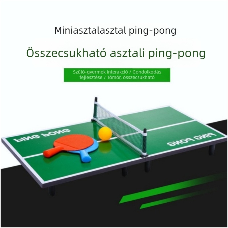 Runwei Beltéri összecsukható asztali tenisztábla – családi játék, fa kivitelezés, 7–14 és 15–35 éveseknek