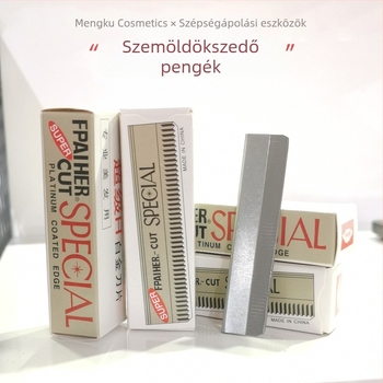 10 darab rozsdamentes acél hullámos szemöldöknyíró pengék, egyszer használatos formázó eszköz