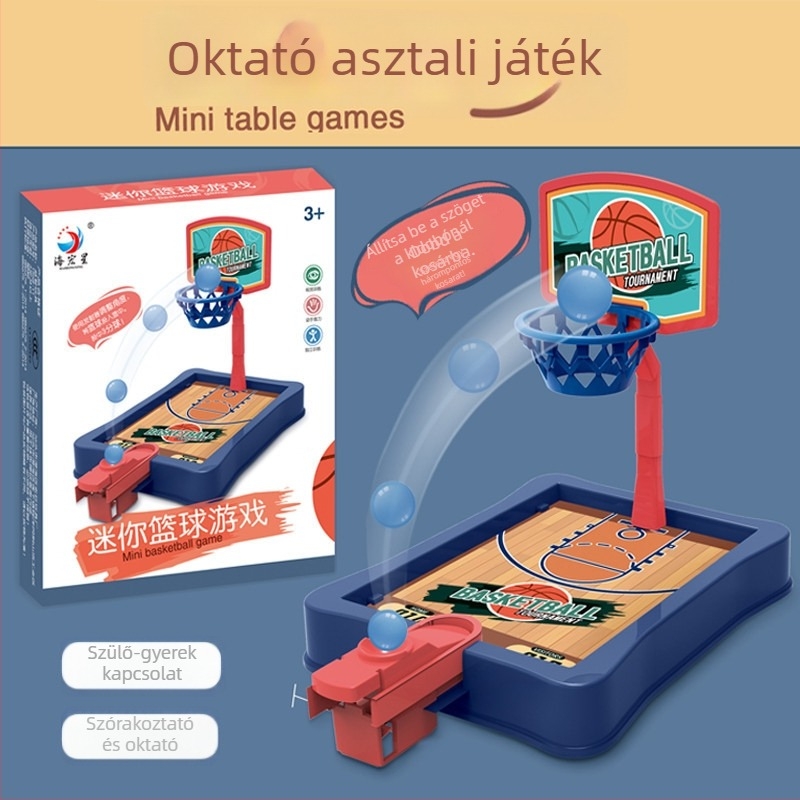 Asztali kosaras játék ujj-katapulttal – műanyag interaktív asztali játék 0–6 éves gyerekeknek