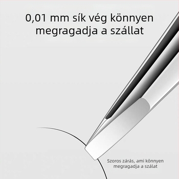 Rozsdamentes acélból készült pattanás- és szemöldök klipek lapos csipeszekkel