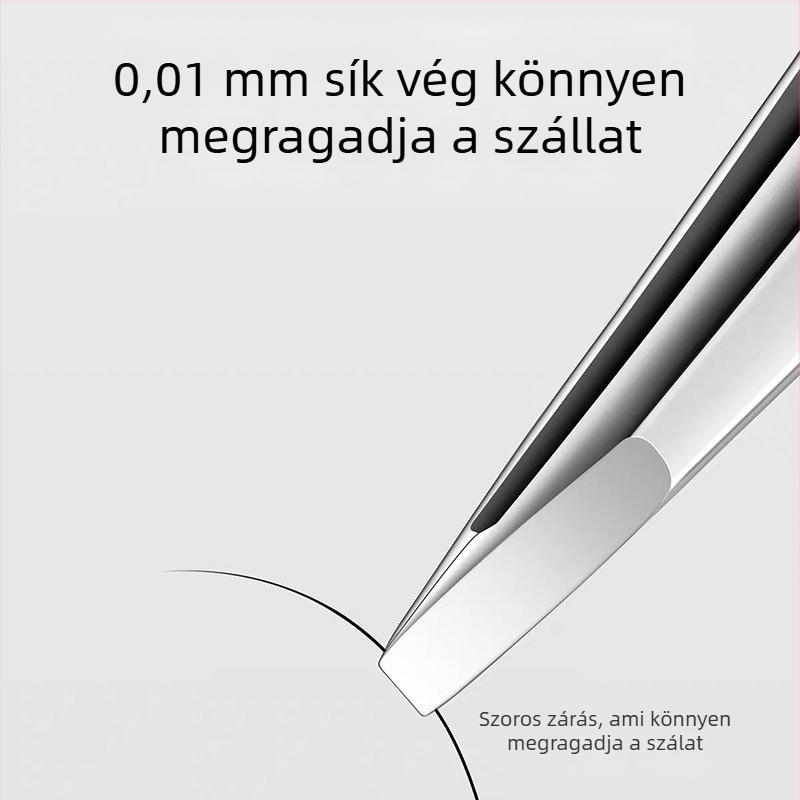 Rozsdamentes acélból készült pattanás- és szemöldök klipek lapos csipeszekkel