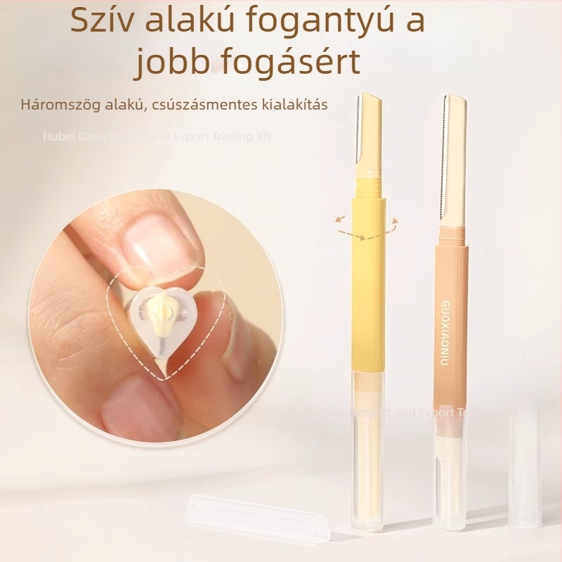 Kétfejű szemöldöknyíró nőknek és férfiaknak — Márka: guoxiaoniu; Anyag: rozsdamentes acél és ABS; Eredet: Hubei; Kategória: szemöldök vágó kés