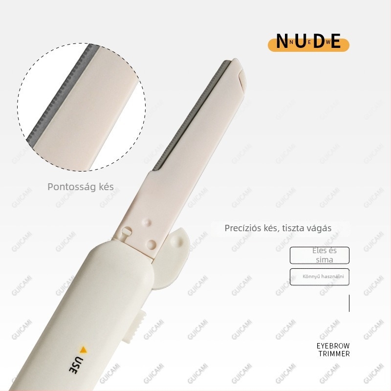 NNUEDWE szemöldök-trimmer, licenszelt magánmárka, eredet Kína, hordozható teleszkópos kialakítás, kezdőknek ideális