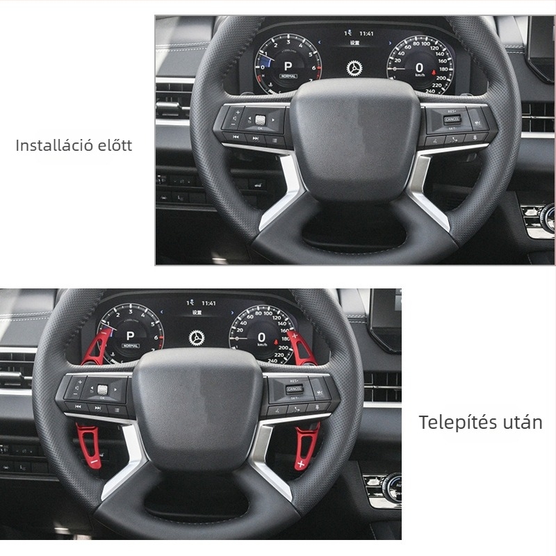 Alumínium ötvözetű váltófül belső díszítő panel a GAC Mitsubishi Outlander kormányhoz