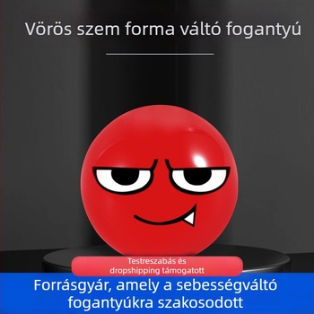 Váltókar gomb – piros gömb szem dizájn, akril anyag, univerzális illeszkedés, nem testre szabható