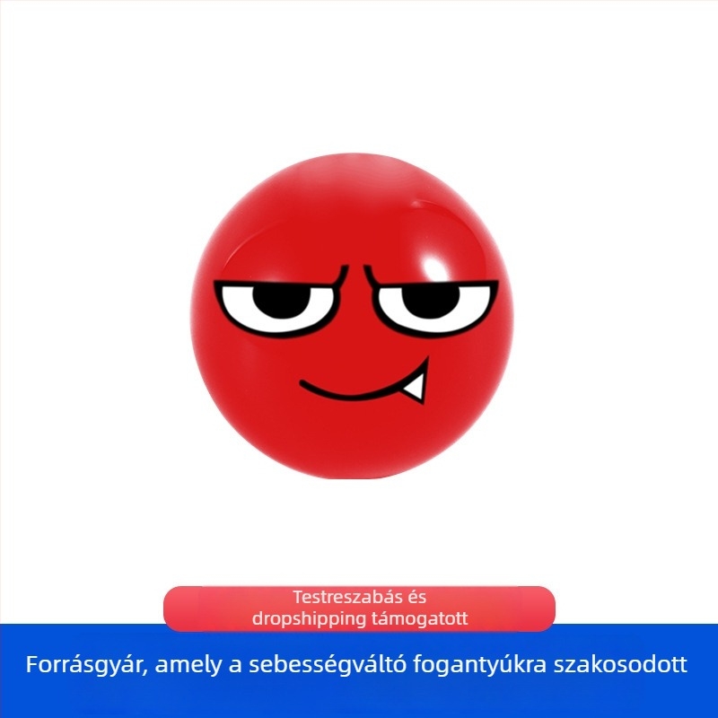 Váltókar gomb – piros gömb szem dizájn, akril anyag, univerzális illeszkedés, nem testre szabható