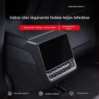 YZ ABS hátsó klímaberendezés-ventilációs védőfedél Tesla Model 3/Model Y-hoz, ragasztóval történő felszerelés