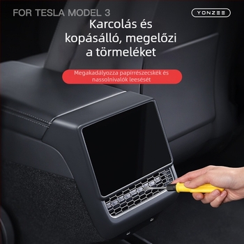 YZ ABS hátsó klímaberendezés-ventilációs védőfedél Tesla Model 3/Model Y-hoz, ragasztóval történő felszerelés