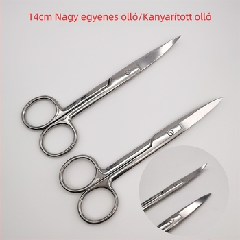 Sminkolló szemhéj ragasztóhoz, ívelt, rozsdamentes acél, QYMJS
