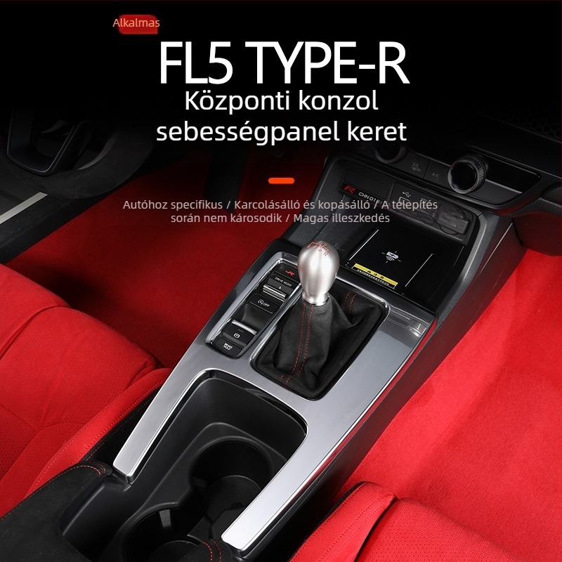 ABS belső középső váltópanel keret Civic FL5 Type-G – dekorpanel középső panelen, logónyomtatás lehetséges