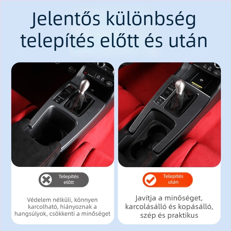 ABS belső középső váltópanel keret Civic FL5 Type-G – dekorpanel középső panelen, logónyomtatás lehetséges