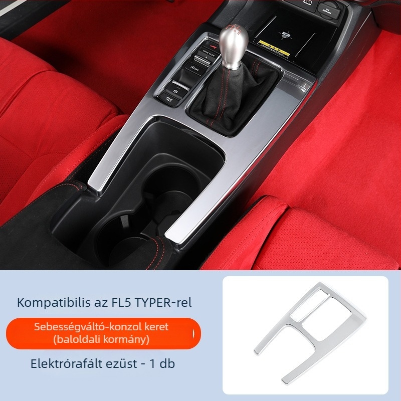 ABS belső középső váltópanel keret Civic FL5 Type-G – dekorpanel középső panelen, logónyomtatás lehetséges