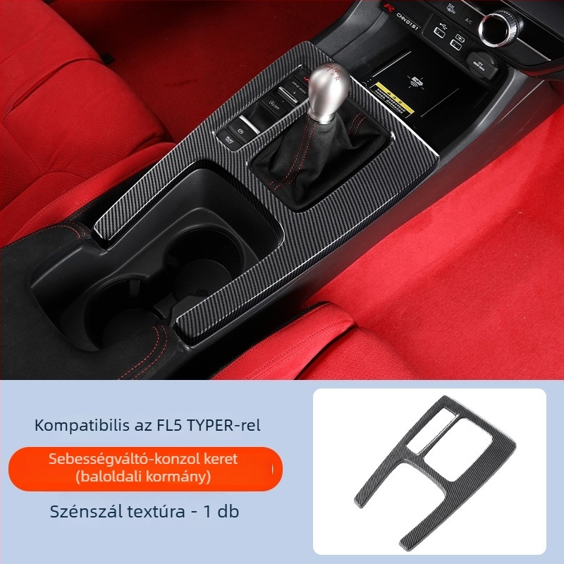 ABS belső középső váltópanel keret Civic FL5 Type-G – dekorpanel középső panelen, logónyomtatás lehetséges