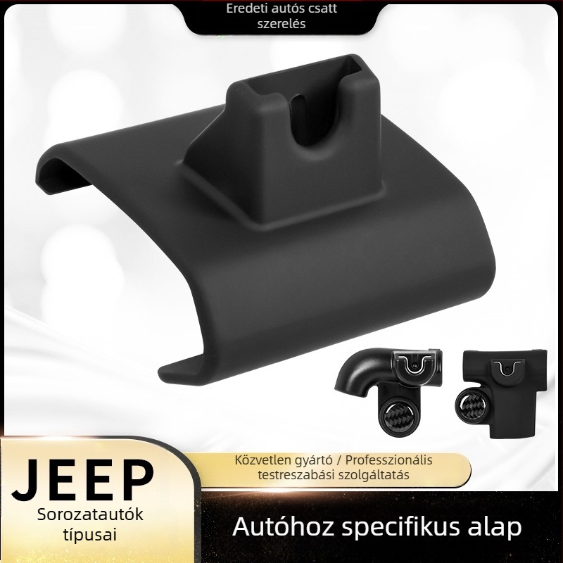 Jeep-sorozathoz tervezett autóba szerelhető alap, snap-on rögzítő – ABS műanyag, járműspecifikus kivitelezés