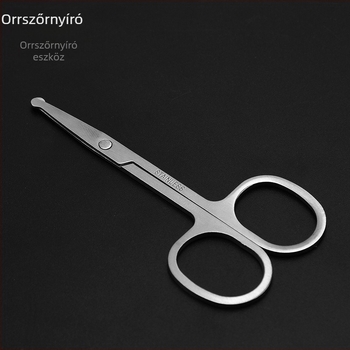 Rozsdamentes acélból készült orrszőr olló, 3.0 körfejű fejjel, szemöldök nyíró és szépségápolási eszközök