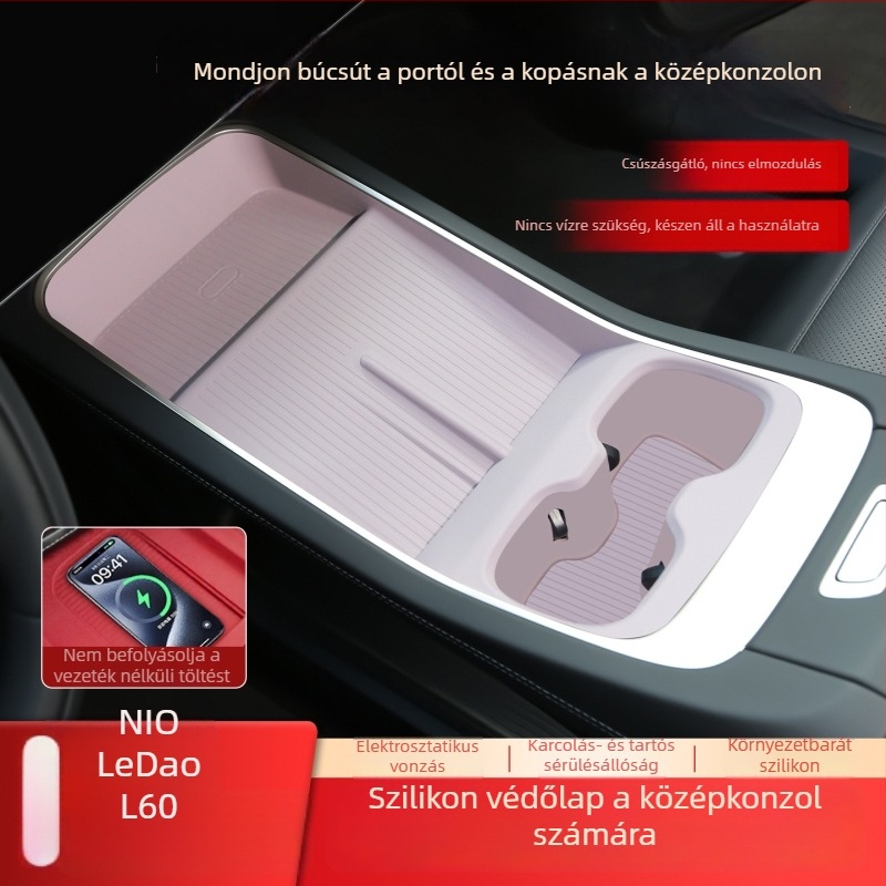 Weilai L60 középkonzolhoz illeszkedő szilikon vezeték nélküli töltőpad