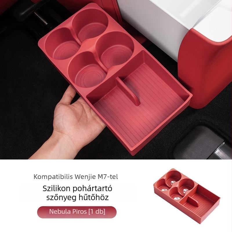 Autó központi konzolhoz szilikon pohár alátét – csúszásmentes belső kiegészítő, Wenjie M7/M8 modell, snap-on telepítés