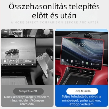 Aito M7 középkonzol navigációs kijelzőjéhez készült szilikon belső díszítő elem és élvédő, 26 modellhez kompatibilis